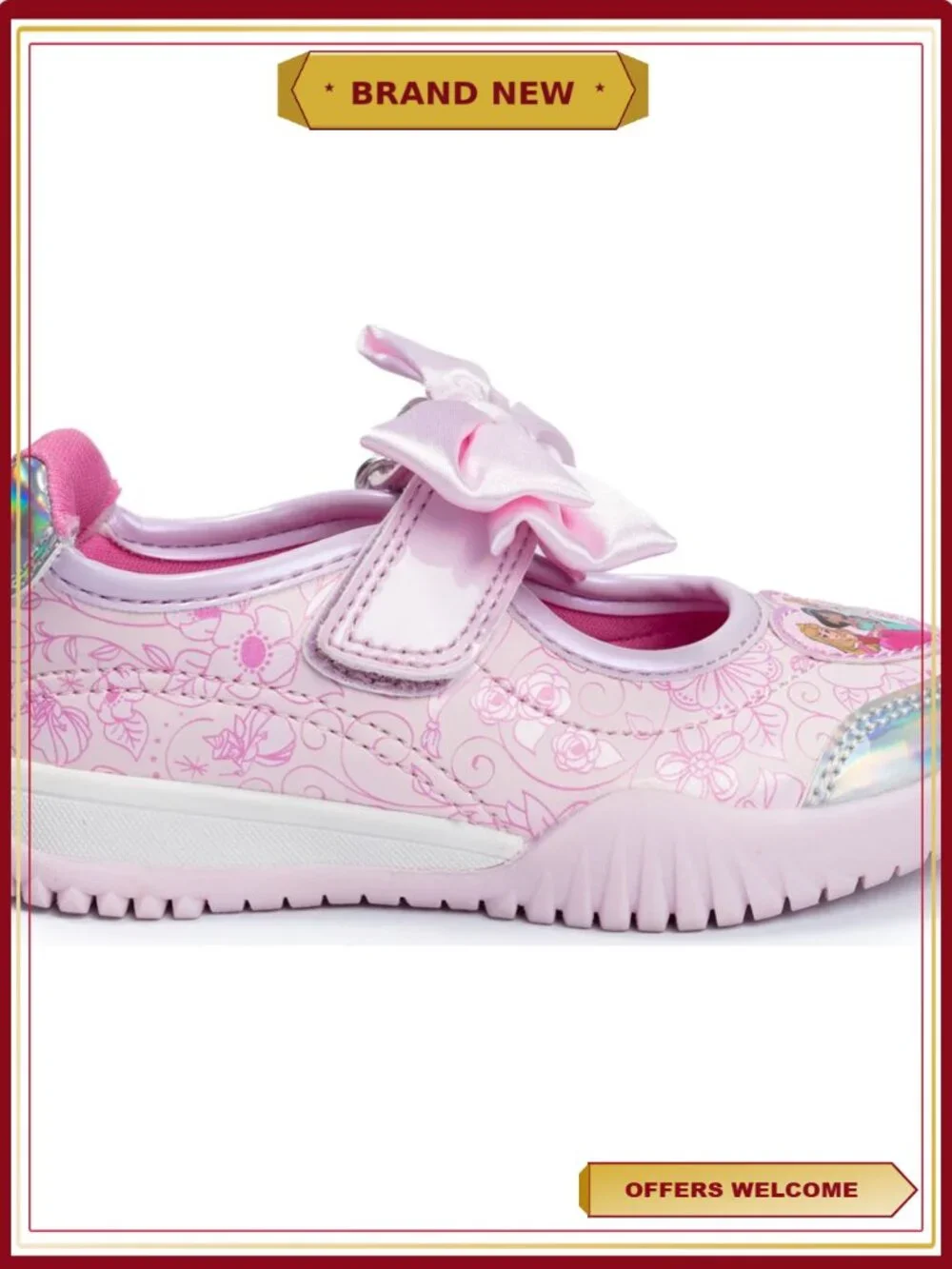 Toddler Girls Ballet Sneaker with Adjustable Strap